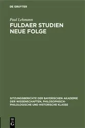 Book cover of Fuldaer Studien Neue Folge by Paul Lehmann