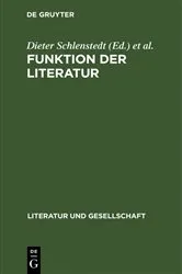 Book cover of Funktion der Literatur by Dieter Schlenstedt