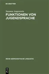 Book cover of Funktionen von Jugendsprache by Susanne Augenstein