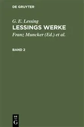 Book cover of G. E. Lessing: Lessing’s Werke. Band 2 by Franz Muncker