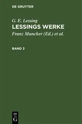Book cover of G. E. Lessing: Lessing’s Werke. Band 3 by Franz Muncker