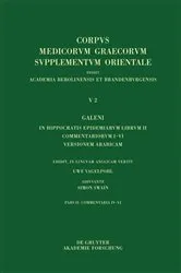 Book cover of Galeni in Hippocratis Epidemiarum librum II commentariorum IV-VI versio Arabica et indices by Uwe Vagelpohl