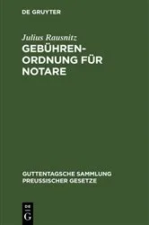 Book cover of Gebührenordnung für Notare (6th ed.) by Julius Rausnitz