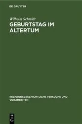 Book cover of Geburtstag im Altertum by Wilhelm Schmidt