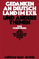 Book cover of Gedanken an Deutschland im Exil und andere Themen by Thomas Koebner