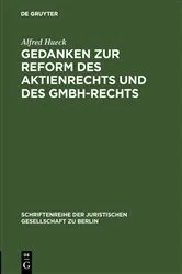 Book cover of Gedanken zur Reform des Aktienrechts und des GmbH-Rechts by Unknown