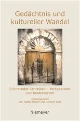 Book cover of Gedächtnis und kultureller Wandel by Judith Klinger