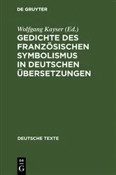Book cover of Gedichte des französischen Symbolismus in deutschen Übersetzungen by Unknown