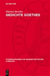 Book cover of Gedichte Goethes by Waltraut Meschke