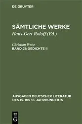 Book cover of Gedichte II by Christian Weise