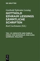 Book cover of Gedichte und Fabeln. Minna von Barnhelm. Miß Sara Sampson. Philotas by Unknown