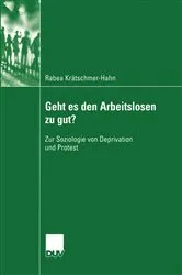 Book cover of Geht es den Arbeitslosen zu gut? by Rabea Krätschmer-Hahn