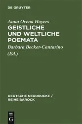 Book cover of Geistliche und Weltliche Poemata by Barbara Becker-Cantarino