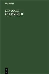 Book cover of Geldrecht by Karsten Schmidt