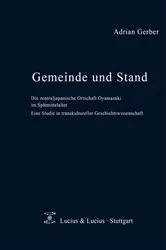 Book cover of Gemeinde und Stand by Adrian Gerber