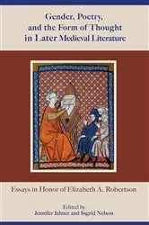 Book cover of Gender, Poetry, and the Form of Thought in Later Medieval Literature by Jennifer Jahner