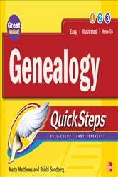 Book cover of Genealogy QuickSteps by Marty Matthews