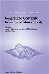 Book cover of Generalized Convexity, Generalized Monotonicity: Recent Results by Jean-Pierre Crouzeix