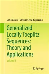 Book cover of Generalized Locally Toeplitz Sequences: Theory and Applications by Carlo Garoni
