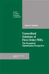 Book cover of Generalized Solutions of First Order PDEs by Andrei I. Subbotin