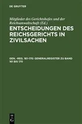 Book cover of Generalregister zu Band 161 bis 170 by H. Schock