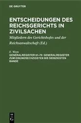 Book cover of Generalregister zum einundsechzigsten bis siebzigsten Bande by E. Weyn