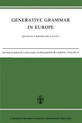 Book cover of Generative Grammar in Europe by F. Kiefer