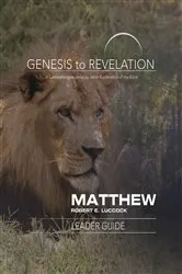 Book cover of Genesis to Revelation: Matthew Leader Guide by Robert E. Luccock