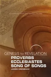 Book cover of Genesis to Revelation: Proverbs, Ecclesiastes, Song of Songs Participant Book by Unknown