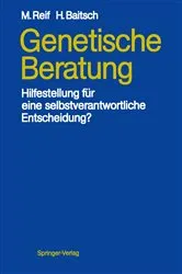 Book cover of Genetische Beratung by Maria Reif