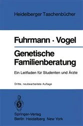 Book cover of Genetische Familienberatung (3rd ed.) by Walter Fuhrmann