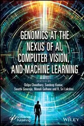Book cover of Genomics at the Nexus of AI, Computer Vision, and Machine Learning by Shilpa Choudhary