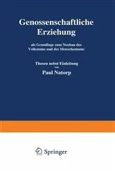 Book cover of Genossenschaftliche Erziehung by Paul Natorp
