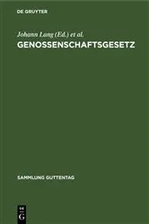 Book cover of Genossenschaftsgesetz (30th ed.) by Johann Lang