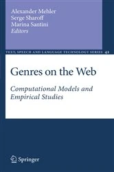 Book cover of Genres on the Web by Alexander Mehler