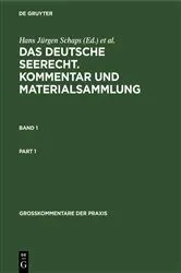 Book cover of Georg Abraham: Das deutsche Seerecht. Kommentar und Materialsammlung. Band 1 (3rd ed.) by Hans Jürgen Schaps