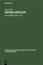 Book cover of Georg Bühler by Julius Jolly