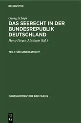 Book cover of Georg Schaps: Das Seerecht in der Bundesrepublik Deutschland. Teil 1 (4th ed.) by Unknown