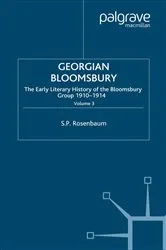 Book cover of Georgian Bloomsbury by S. Rosenbaum