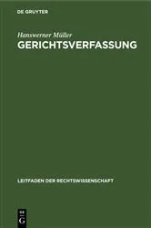Book cover of Gerichtsverfassung by Unknown