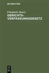 Book cover of Gerichtsverfassungsgesetz (2nd ed.) by Friedrich Doerr