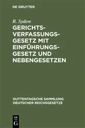 Book cover of Gerichtsverfassungsgesetz mit Einführungsgesetz und Nebengesetzen (5th ed.) by R. Sydow