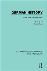 Book cover of German History by Hans Kohn