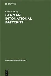 Book cover of German intonational Patterns by Unknown