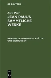 Book cover of Gesammelte Aufsätze und Dichtungen by Jean Paul