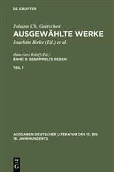 Book cover of Gesammelte Reden. 1. Teil by Johann Christoph Gottsched