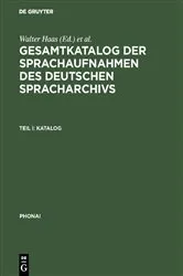 Book cover of Gesamtkatalog der Sprachaufnahmen des Deutschen Spracharchivs by Unknown