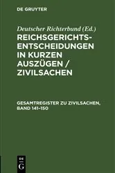 Book cover of Gesamtregister zu Zivilsachen, Band 141–150 by Deutscher Richterbund
