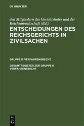 Book cover of Gesamtregister zur Gruppe II Verfahrensrecht by Erika Schimmelpfennig