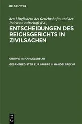 Book cover of Gesamtregister zur Gruppe III Handelsrecht by Erika Schimmelpfennig